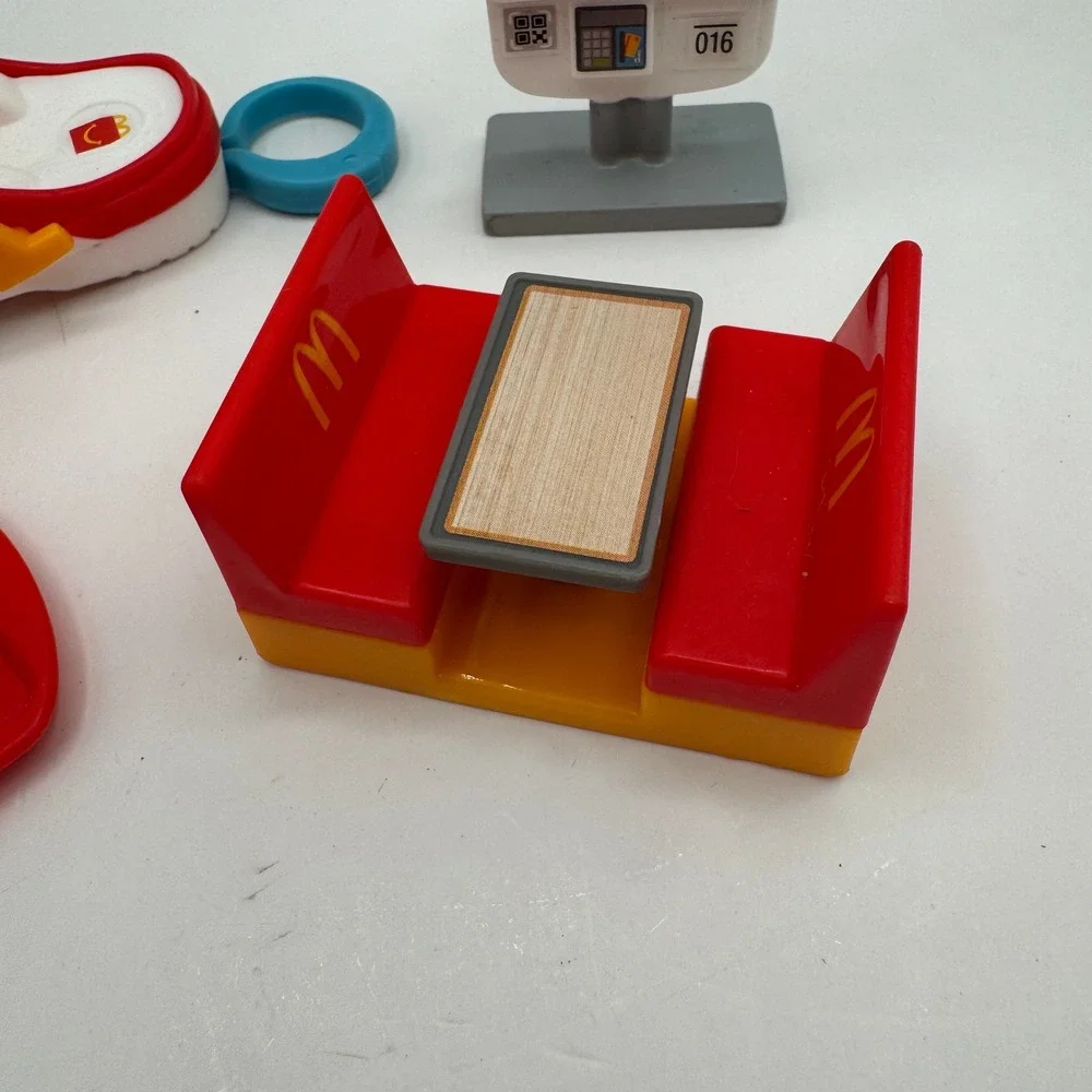 McDonald's Happy Meal Toy Lot Red Yellow Crocs Keychain Booth Tray Menu